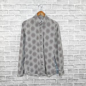 MR TURK Men's Long Sleeve Button up Shirt Geo Print size Small